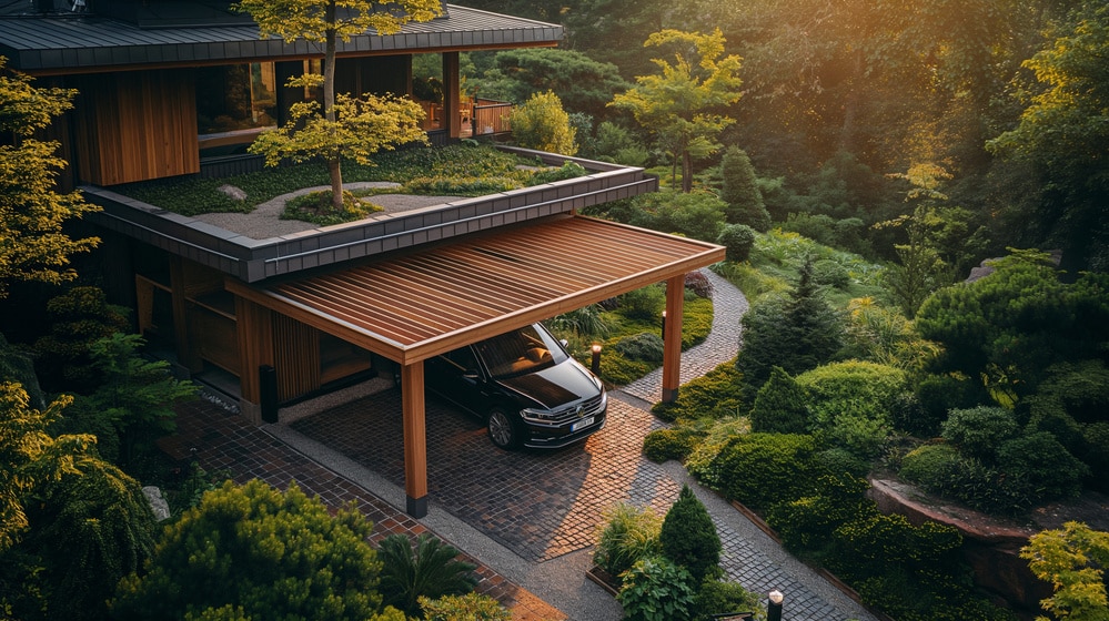 Abris à voiture en bois